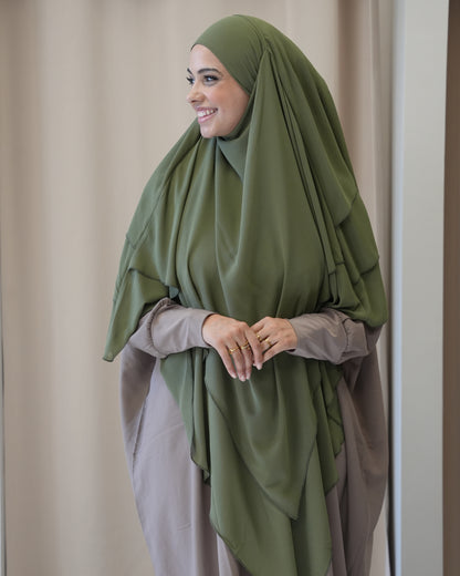 3 LAGIGER CHIFFON KHIMAR