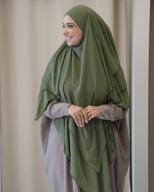3 LAGIGER CHIFFON KHIMAR